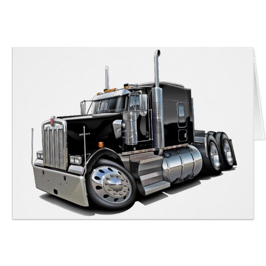 Kenworth w900 Black Truck (Front Horizontal)