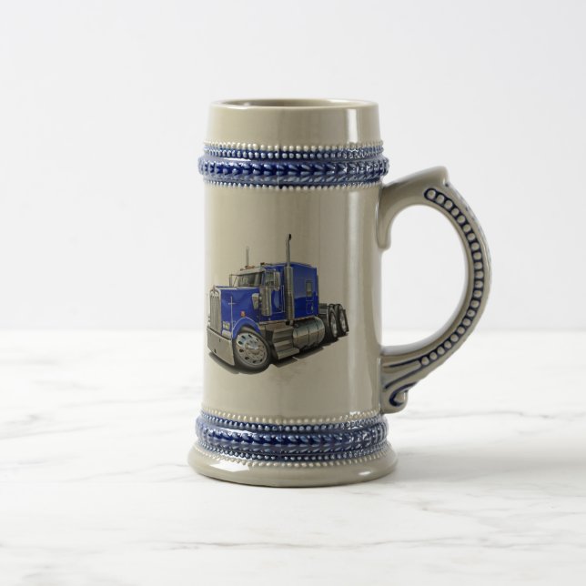 Kenworth w900 Blue Truck Beer Stein (Right)