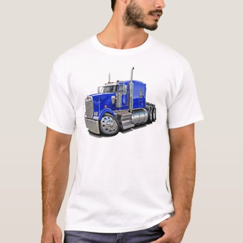 Kenworth w900 Blue Truck T_Shirt