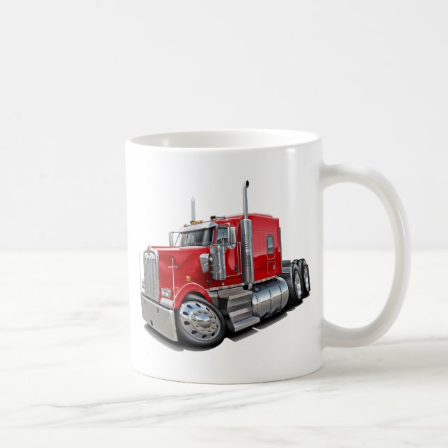 Kenworth w900 Red Truck Coffee Mug (Right)