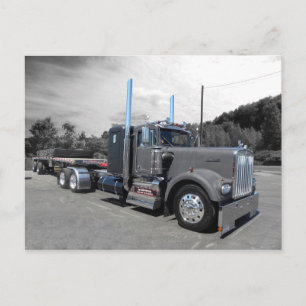 Kenworth W900A Flatbed Postcard