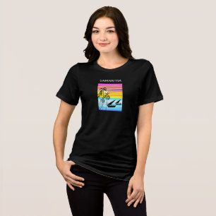 Kenya Africa Coastal Sunset Sailing T-shirt Tri-B Tri-Blend Shirt
