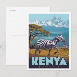 Kenya Africa Vintage Travel  Postcard