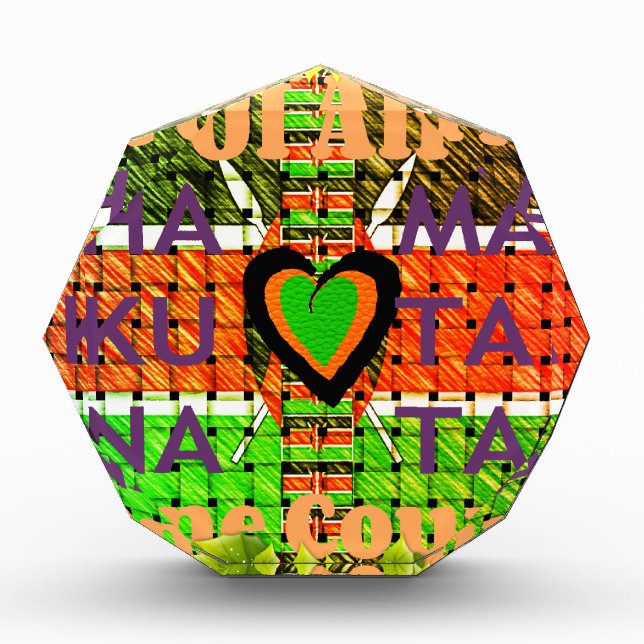 Kenya: All of Africa in One Country - Woven Flag  Award (Front)