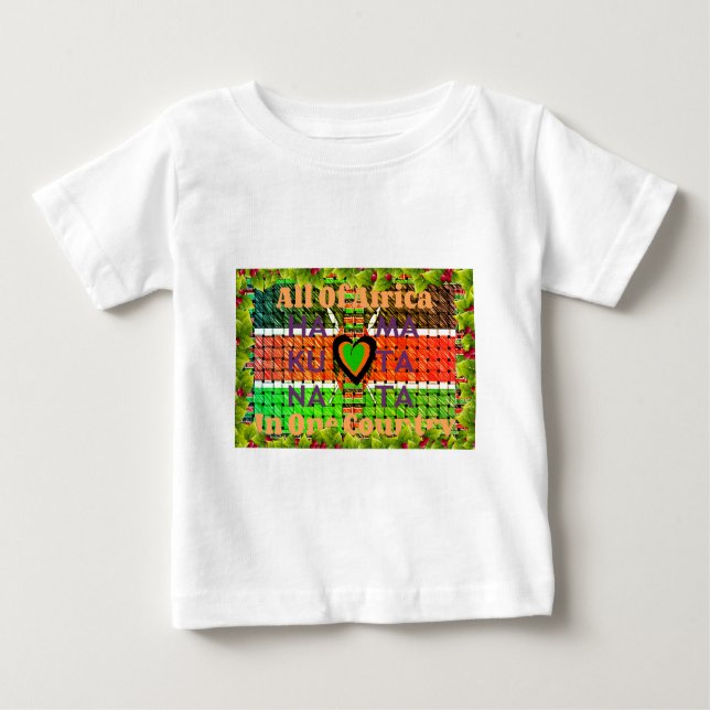 Kenya: All of Africa in One Country - Woven Flag  Baby T-Shirt (Front)