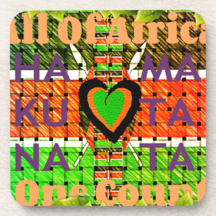 Kenya: All of Africa in One Country - Woven Flag  Beverage Coaster