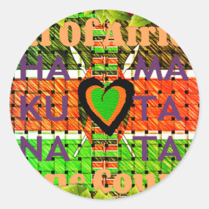 Kenya: All of Africa in One Country - Woven Flag  Classic Round Sticker