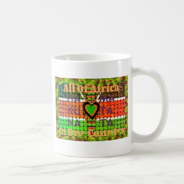 Kenya: All of Africa in One Country - Woven Flag  Coffee Mug (Right)