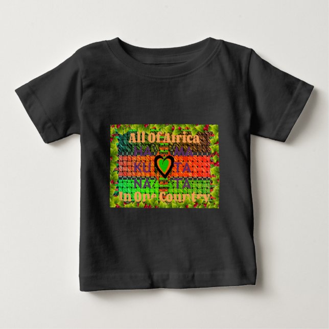 Kenya: All of Africa in One Country | Woven Flag D Baby T-Shirt (Front)