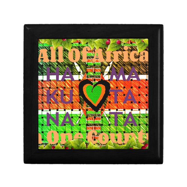 Kenya: All of Africa in One Country - Woven Flag  Gift Box (Front)
