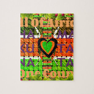 Kenya: All of Africa in One Country - Woven Flag  Jigsaw Puzzle
