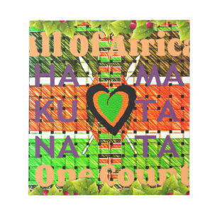 Kenya: All of Africa in One Country - Woven Flag Notepad
