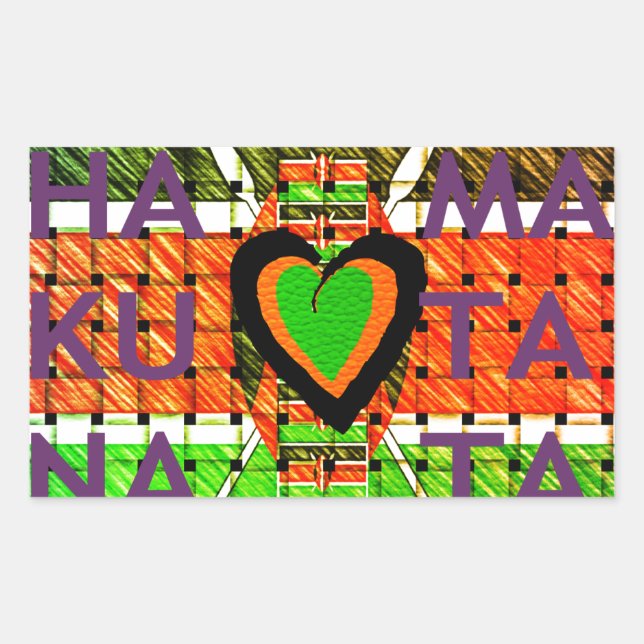 Kenya: All of Africa in One Country - Woven Flag  Rectangular Sticker (Front)