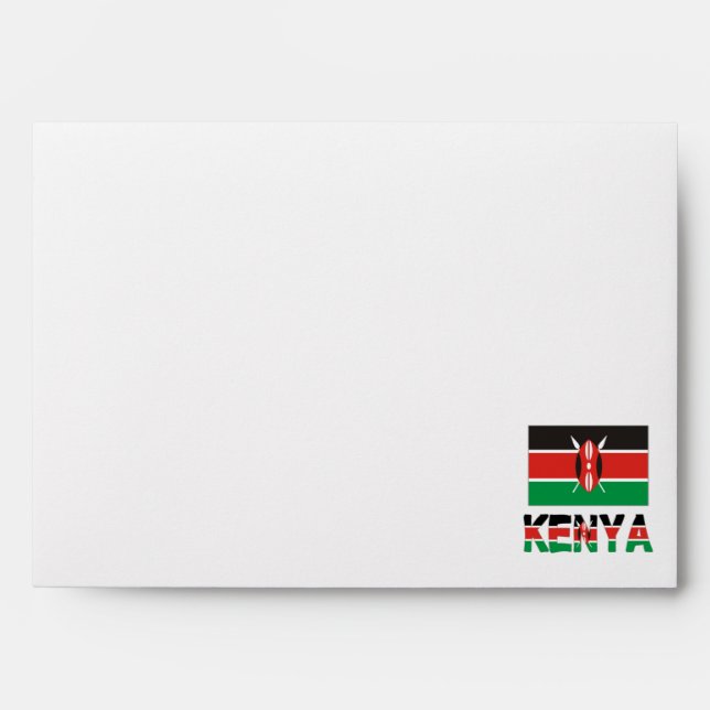 Kenya and Kenyan Flag Envelope (Front)