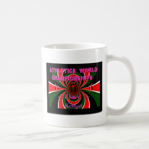 Kenya Athletics World Championships: Swirling Flag Coffee Mug
