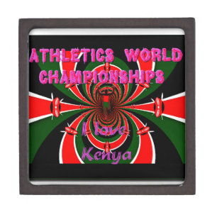Kenya Athletics World Championships: Swirling Flag Jewelry Box