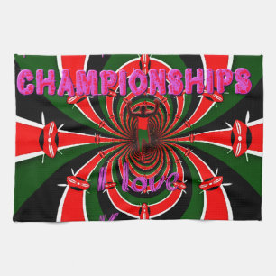 Kenya Athletics World Championships: Swirling Flag Kitchen Towel