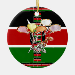 Kenya Birthday Ceramic Ornament