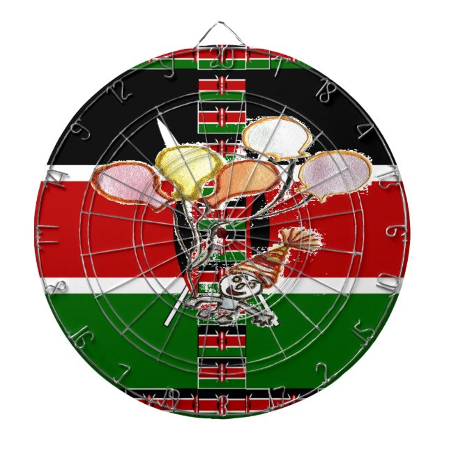Kenya Birthday Dart Board (Front)