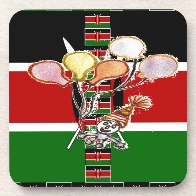 Kenya Birthday Drink Coaster (Front)