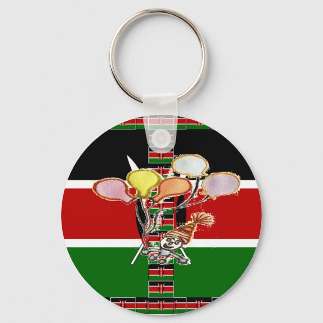 Kenya Birthday Keychain (Front)