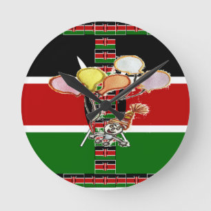 Kenya Birthday Round Clock