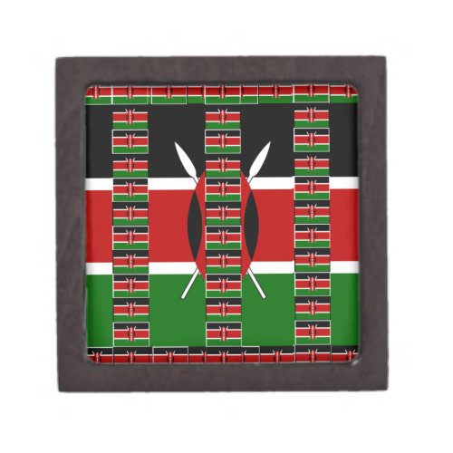 Kenya Black red green Jewelry Box