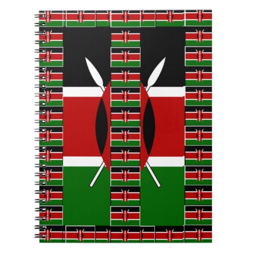 Kenya Black red green national flag colors Notebook