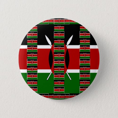 Kenya Black red green national pride and national Button