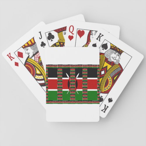 Kenya Black red green Playing Cards