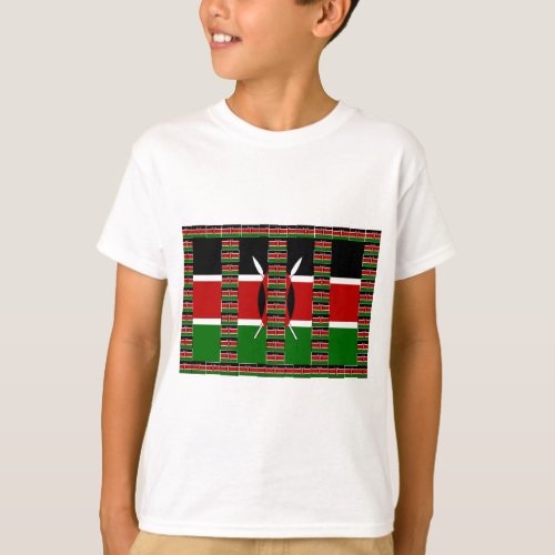 Kenya Black red green T_Shirt