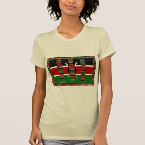 Kenya Black red green T_Shirt