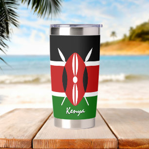 Kenya bottle, patriotic Kenyan Flag Insulated Tumbler