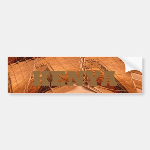 Kenya Bumper Sticker Template Car Bumper Sticker