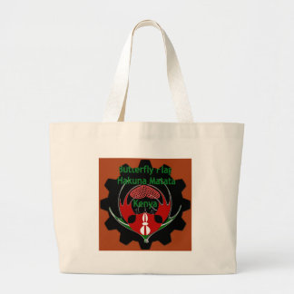 Kenya Butterfly Flag Art – Hakuna Matata Patriotic Large Tote Bag