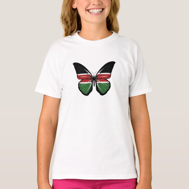 Kenya Butterfly Flag T-Shirt (Front)
