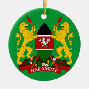 KENYA - Ceramic Christmas Ornament
