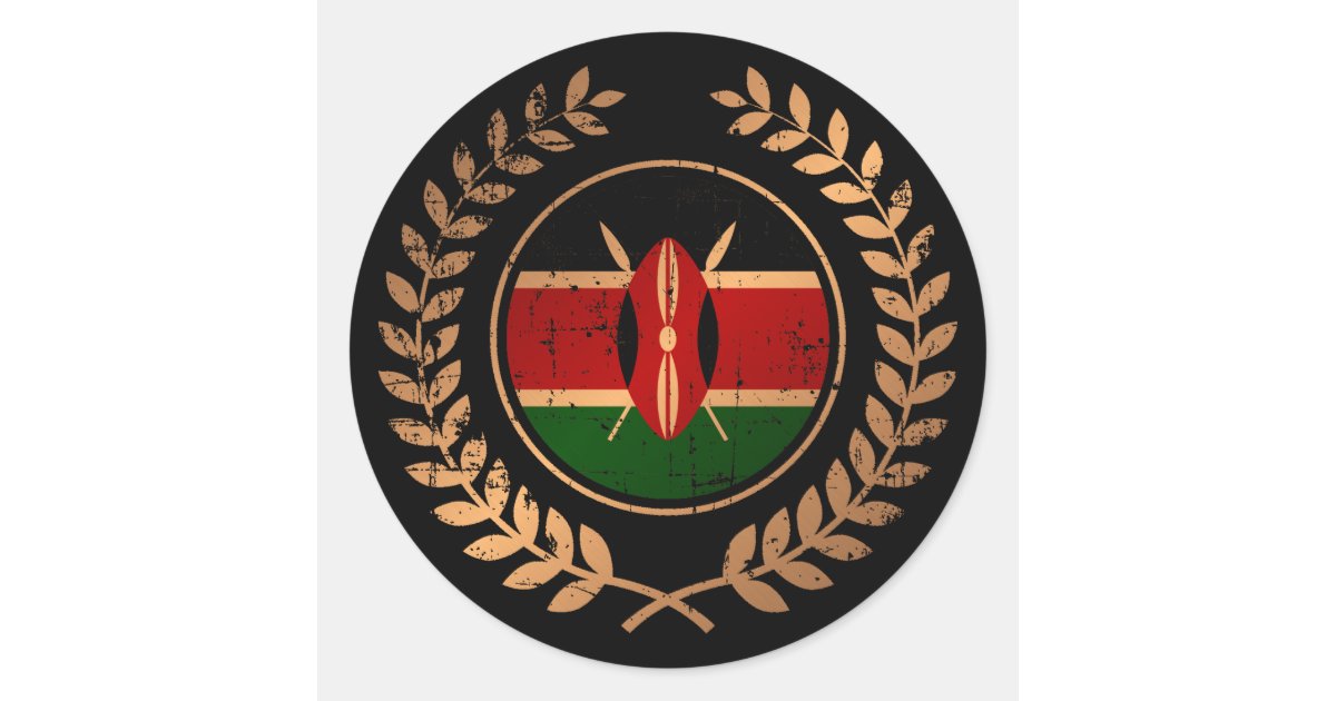 Kenya Classic Round Sticker | Zazzle