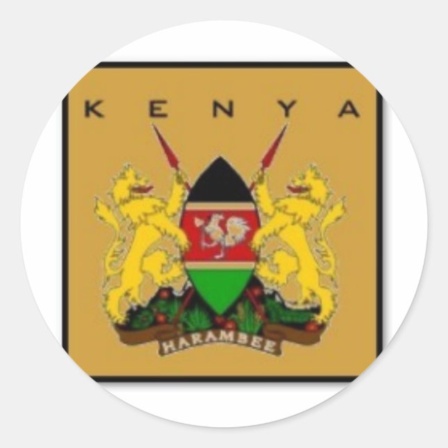 KENYA CLASSIC ROUND STICKER (Front)