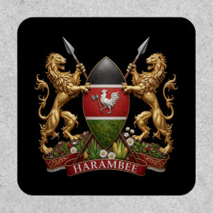 Kenya Coat arms symbol emblem country flag lion Patch