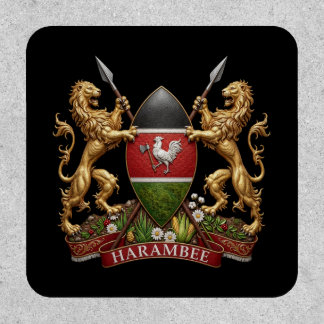 Kenya Coat arms symbol emblem country flag lion Patch