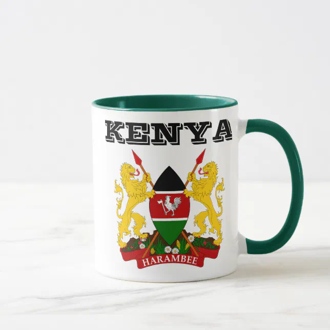 Kenya Coat Of Arms Shot Glass By World By Shotglass