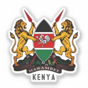 Kenya coat of arms sticker