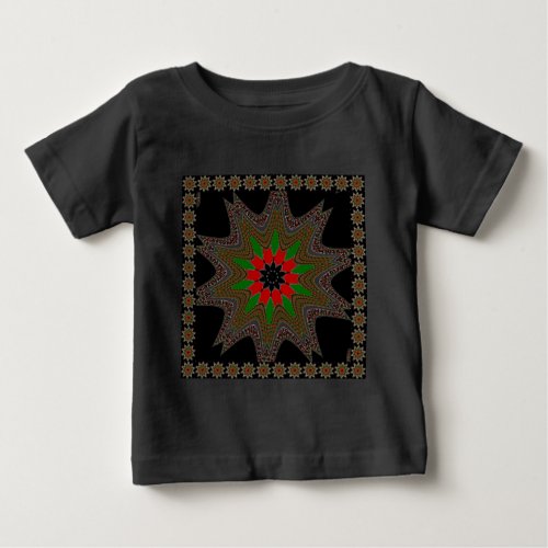Kenya Coffee brown bordered design Baby T_Shirt