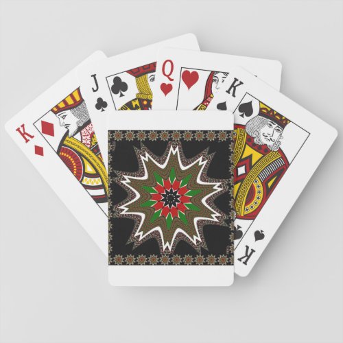 Kenya Coffee brown bordered design Playing Cards