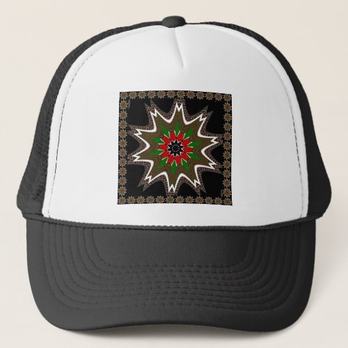 Kenya Coffee brown bordered design Trucker Hat