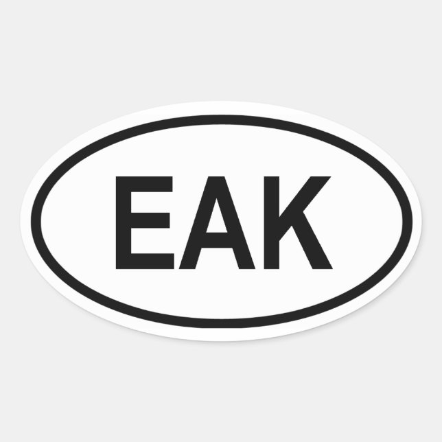 Kenya "EAK" Oval Sticker (Front)