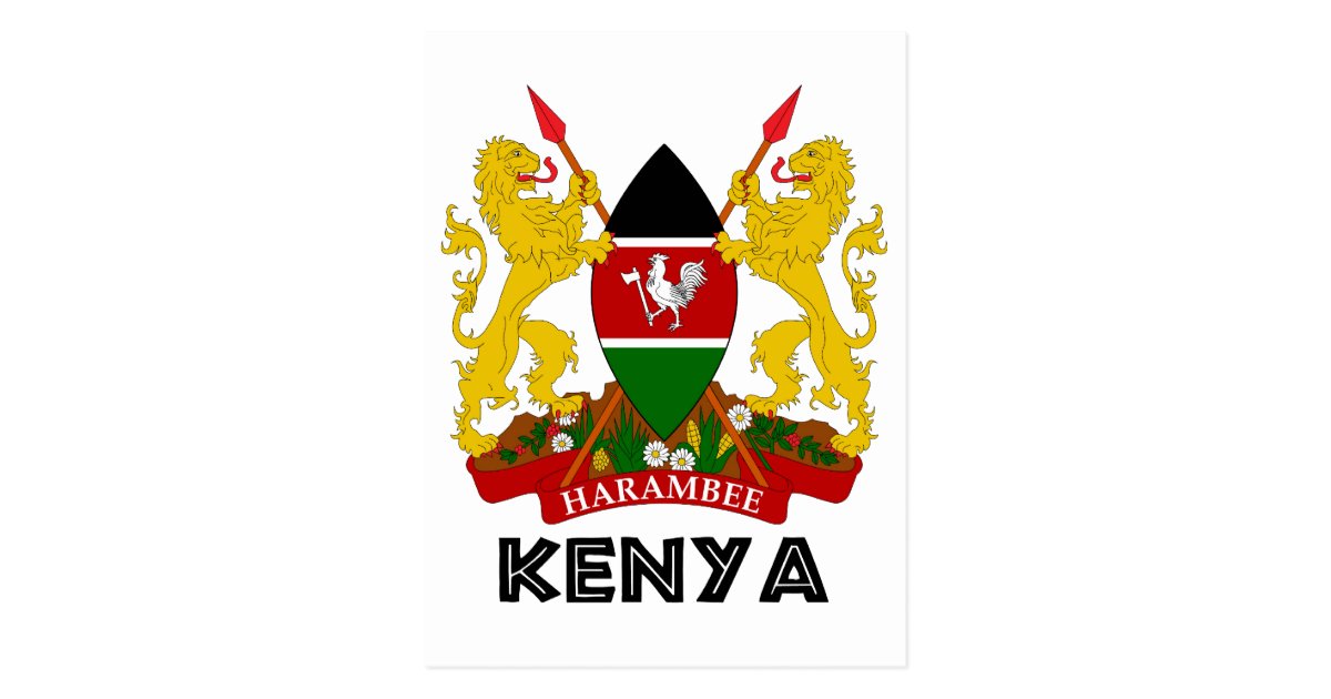 KENYA - emblem / flag / coat of arms / symbol Postcard | Zazzle.com