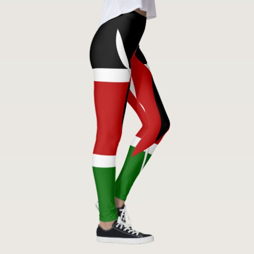 Kenya fashion  Kenyan Flag travel sports fan Leggings