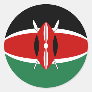 Kenya Fisheye Flag Sticker